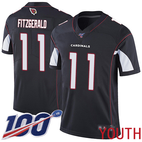 Arizona Cardinals Limited Black Youth Larry Fitzgerald Alternate Jersey NFL Football #11 100th Season Vapor Untouchable->women nfl jersey->Women Jersey